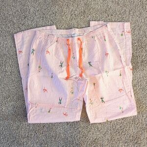 Striped Pink Bottoms with Fun Print